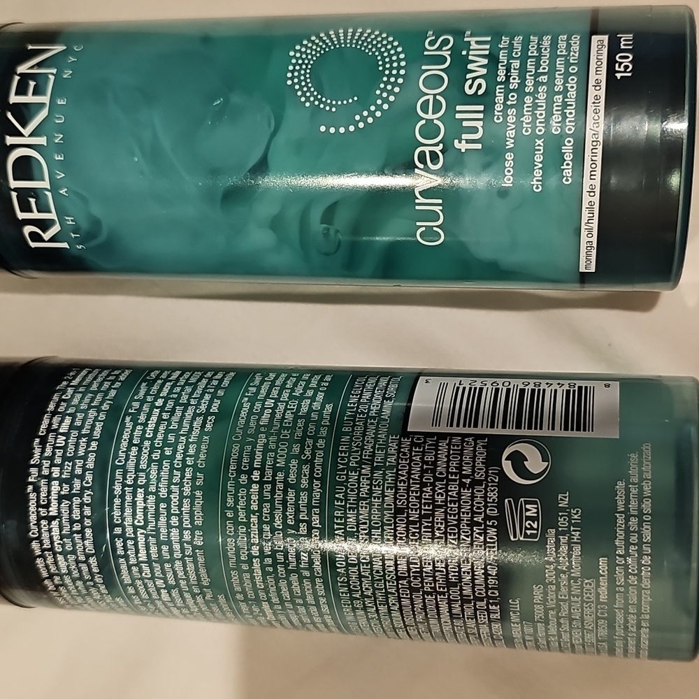 Redken Curvaceous Full Swirl 1-new 5 oz 150ml & 1-used about 3 oz. duo - Picture 4 of 4